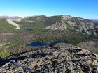 The lakes in Cougar Basin from Cougar Basin Peak.