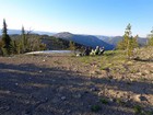 Settling in to watch the sunset from Cougar Peak.