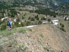 Beginning our descent down the northeast ridge.