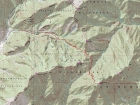 Overview map of the Icehouse Canyon route, about 12 miles and just over 4000' elevation gain.