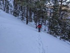 Heading up toward the ridge.