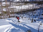 Climbing the lower slopes of Kline Mountain.