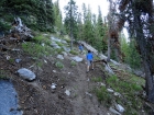 Making the steep climb up to Curtis Lake.