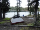 Our campsite at Curtis Lake.