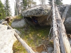 Taking a shady break on the ridge.