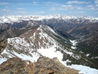 Summit Creek and the Boulder Mountains from 'Wilson Creek Peak'.