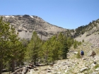 Ken climbing to the 9892' saddle northeast of Big Eightmile Peak.