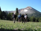 This is JJ, Ken, Jordan, and me at Yellow Junction, the saddle prior to dropping back into the Middle Fork of Little Timber Creek. Yellow Peak is behind us.