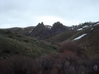 Rock towers near the start of the hike.