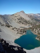 Deer Lakes and West Germania Peak from the ridge to the south.