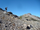 John climbing to the saddle south of West Germania Peak.