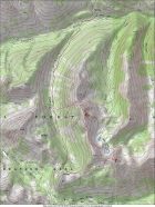 Overview map of the route, 12 miles and 3500' gain. We did the loop portion counter-clockwise.