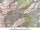 Map of the east ridge route, about 6 miles round trip with 4100' gain.