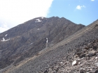 Looking back up the east ridge during our descent.