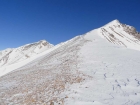 First view of the summit of Dickey Peak, on the left.