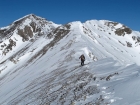 Dave on the ridge below Point 10858'. SeanD photo.