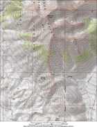 Map of our route, 6 miles round trip with 4300' elevation gain.