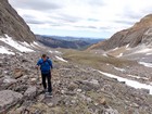 Above one of the hanging valleys.