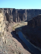 The canyon walls are just a little steep.