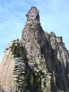 The highpoint of Tule Rock, over 300 feet above.