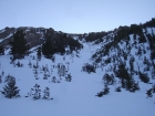 John and Dylan starting up the gully.