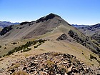 Beautiful plateau below the summit of the fifth peak, Mittel Germania.