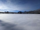 View of McGowan Peak from the flats.