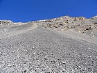 Lots of loose rock guarding the south face of Far Away Mountain.