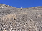 Michael trying to make the best of our scree descent.