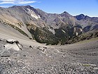 Dropping back into the Upper Cedar Creek drainage. USGS, McCaleb, & Little Mac in the background.