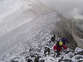 Climbing The Devil's Bedstead East.