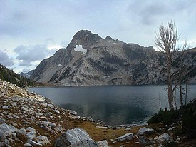 Mount Regan above Sawtooth Lake.