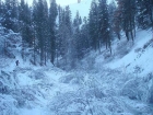 Headed up the frozen Willow Creek drainage.