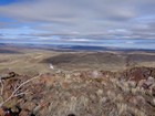 Looking down on Chipmunk Butte from the summit of Flattop Butte.