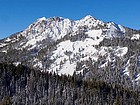 Looking west across the valley at the impressive Peak 9367'.