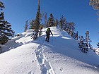 Making our way up the ridge.