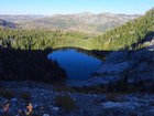 View down on Grassy Twin Lakes from the ridge.