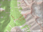 Map of our route, 5.5 miles and 4000' gain round trip.