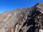 First view of the ridge, summit on far left.