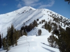 George and Splattski at the base of the ridge, from point 9824'.