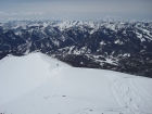 The final stretch to the summit. Notice the ski tracks from some earlier visitors.