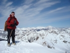 Dave on the summit. (Dave's camera, George's index finger.)