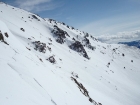 Looking across at the crux section of the southwest ridge, from the west ridge during the descent.