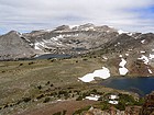 Gaylor Peak summit view of the Granite Lakes and False White Mountain.