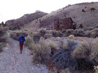 Passing a cool old mining building above the trailhead.