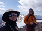 Summit of Shril Peak, Gloved Peak behind us.