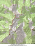 Map of the route, just under 8 miles round trip with 3100 elevation gain.