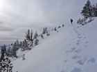 Dave heading south along the ridge leading to Goat Peak. ErikP photo.