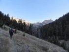 Hiking up the North Fork Hyndman Creek valley.