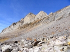 The dual fangs of Handwerk Peak from the east.